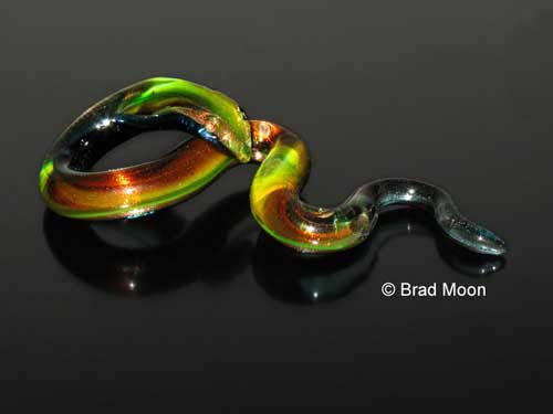Northern Italian Dichroic (& Goldstone) Glass Snake